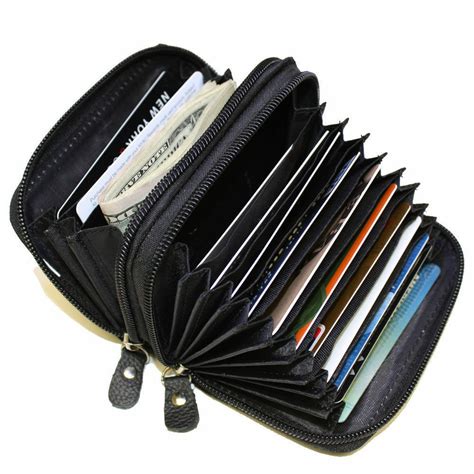 rfid blocking credit card holder genuine leather|rfid credit card holder wallet.